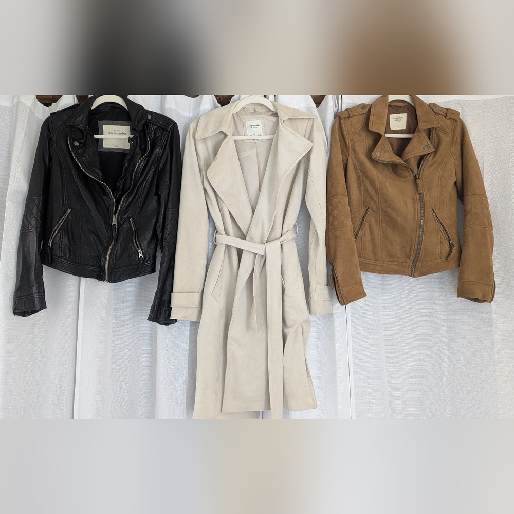 Abercrombie & Fitch Jacket Bundle Leather & Suede Moto & Suede Trench